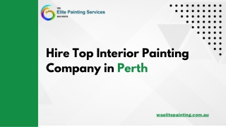 Hire Top Interior Painting Company in Perth
