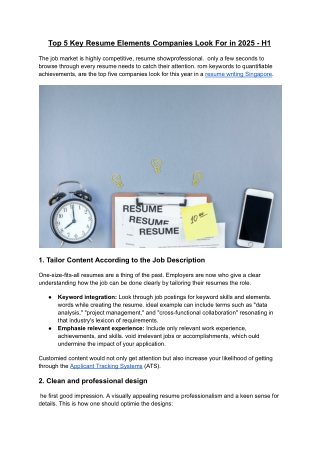 Top 5 Key Resume Elements Companies Look For in 2025