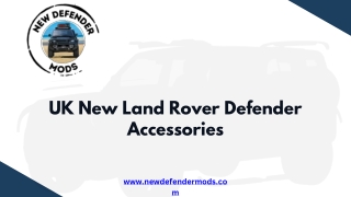 UK New Land Rover Defender Accessories