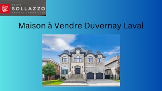 maison à vendre duvernay laval