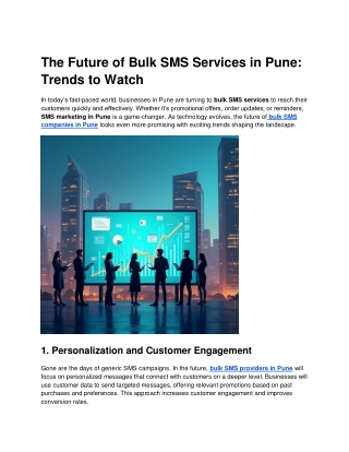 The Future of Bulk SMS Services in Pune - Trends to Watch