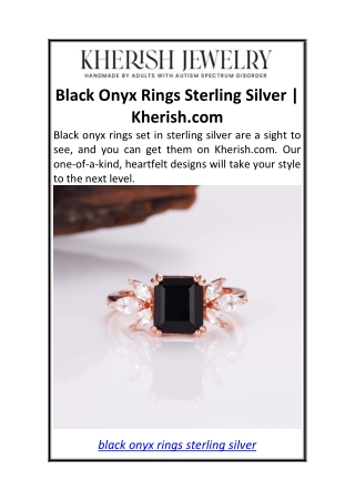 Black Onyx Rings Sterling Silver  Kherish.com
