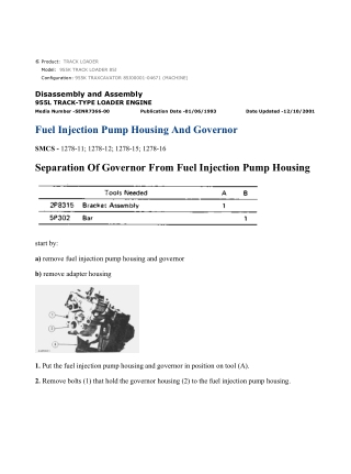 Caterpillar Cat 955K TRACK LOADER (Prefix 85J) Service Repair Manual Instant Download (85J00001-04671)