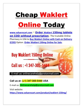 Cheap Waklert Online Today