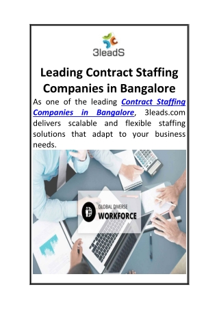 Leading Contract Staffing Companies in Bangalore