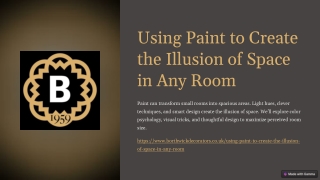 using paint to create the illusion of space