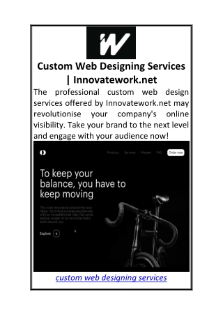 Custom Web Designing Services  Innovatework.net