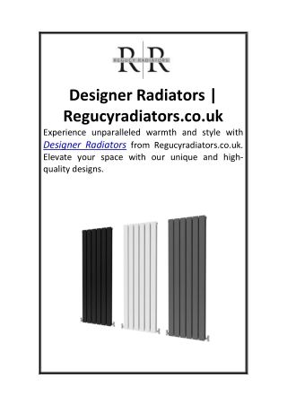Designer Radiators  Regucyradiators.co.uk