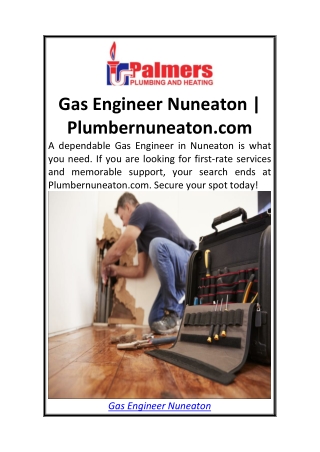 gas engineer nuneaton plumbernuneaton