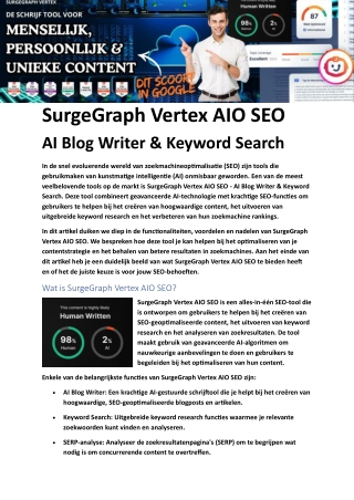 surgegraph vertex aio seo ai blog writer keyword