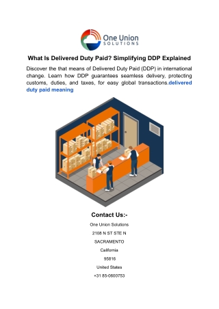 what is delivered duty paid simplifying