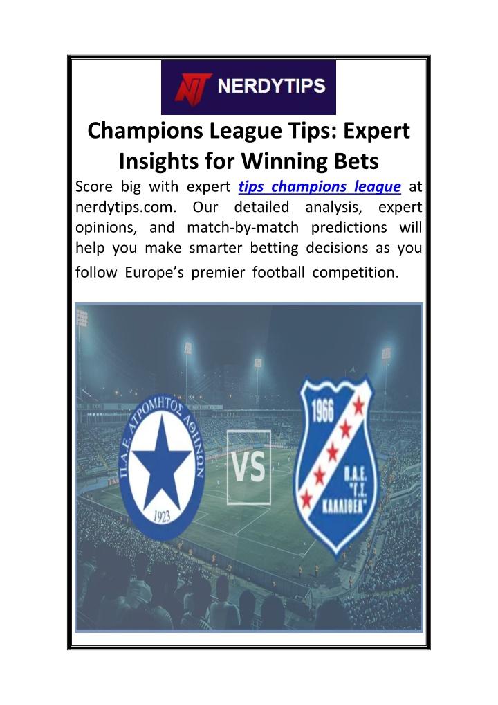 champions league tips expert insights for winning