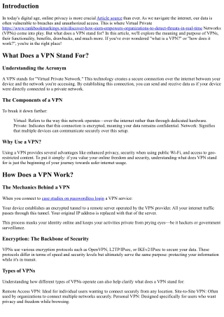 What Does a VPN Stand For? A Closer Look at Its Meaning and Purpose