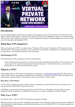 The ABCs of VPN: What It Stands For and Its Uses