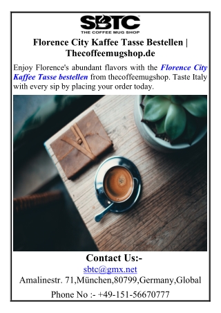 Florence City Kaffee Tasse Bestellen  Thecoffeemugshop.de