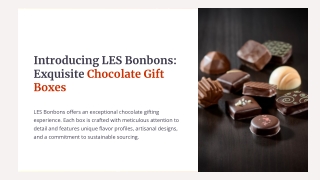 Chocolate Gift Boxes LES Bonbons