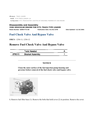 Caterpillar Cat 977K 977L TRACK LOADER (Prefix 11K) Service Repair Manual Instant Download (11K07763 and up)