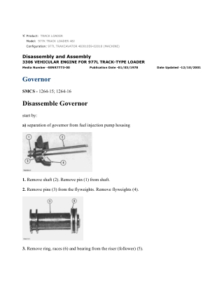 Caterpillar Cat 977K 977L TRACK LOADER (Prefix 48J) Service Repair Manual Instant Download (48J01059-02010)