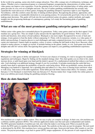 Casino Games -  Discovering the Thrills and  Approaches in Modern  Gambling