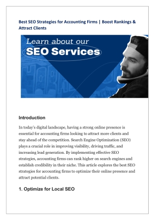 Best SEO Strategies for Accounting Firms  Boost Rankings & Attract Clients