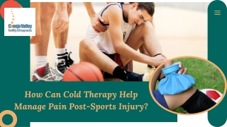 How Can Cold Therapy Help Manage Pain Post-Sports Injury