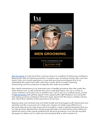 men grooming is much more than a boring ritual