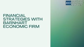 Financial Strategies with Barnhart Economic Firm