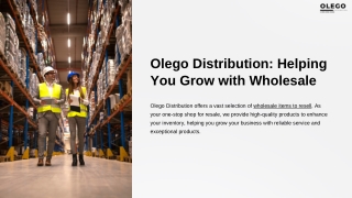 Olego Distribution: Helping You Grow with Wholesale