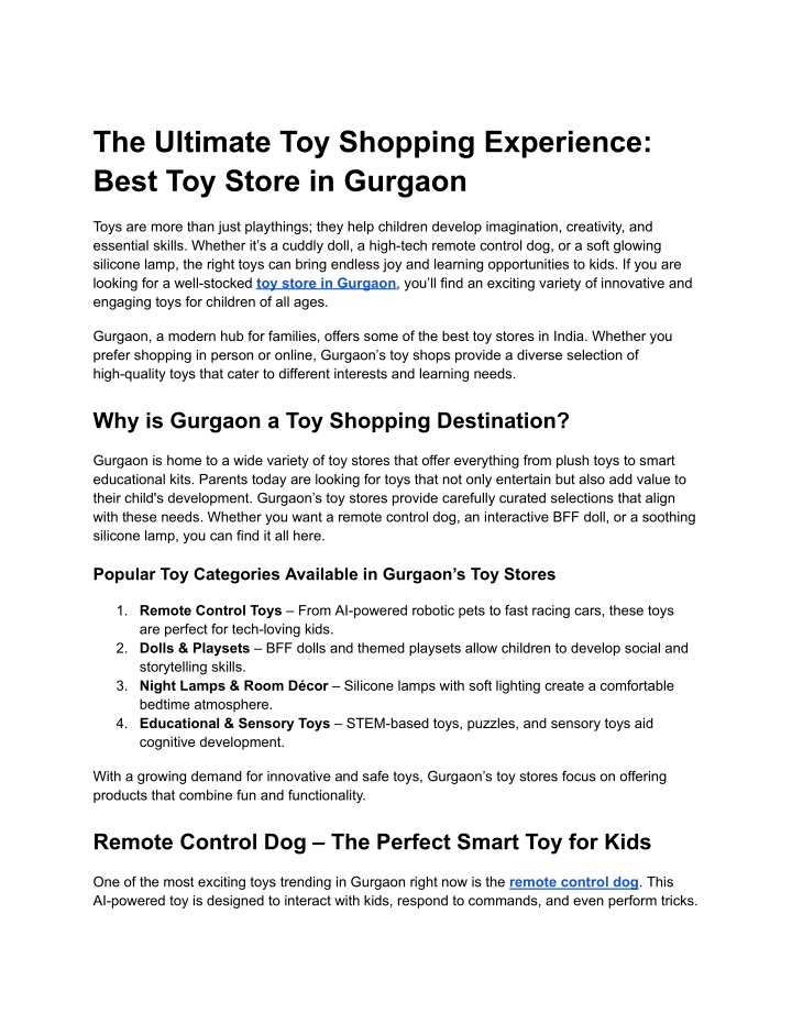 the ultimate toy shopping experience best