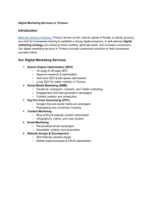 digital marketing services in thrissur