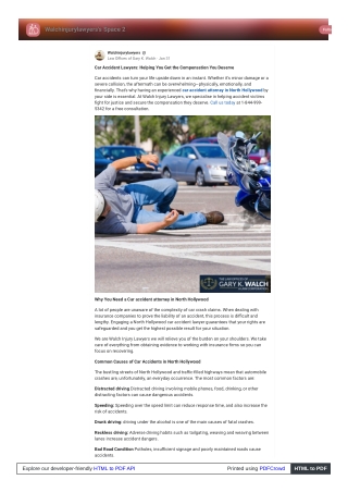 Car accident attorney in North Hollywood