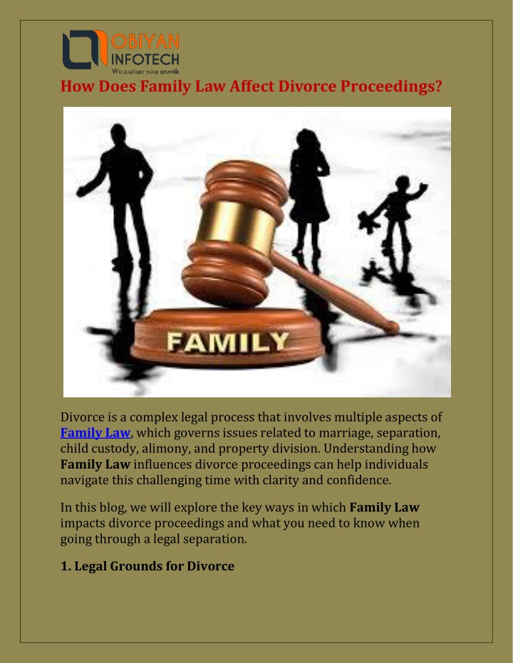 how does family law affect divorce proceedings