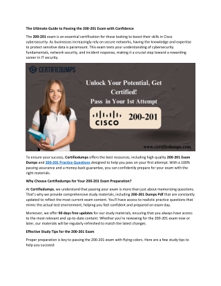 the ultimate guide to passing the 200 201 exam