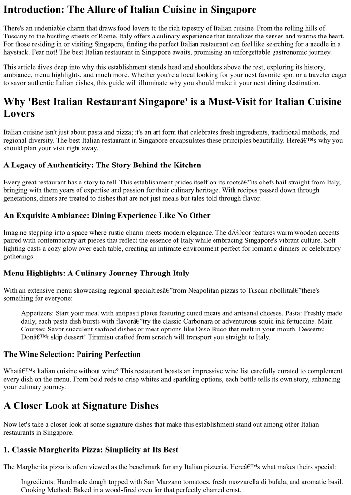 introduction the allure of italian cuisine