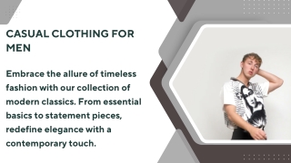 casual clothing for men