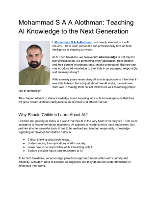 mohammad s a a alothman teaching ai knowledge