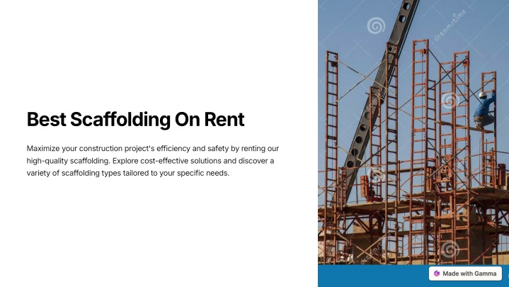 best scaffolding on rent