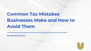 Common Tax Mistakes Businesses Make and How to Avoid Them