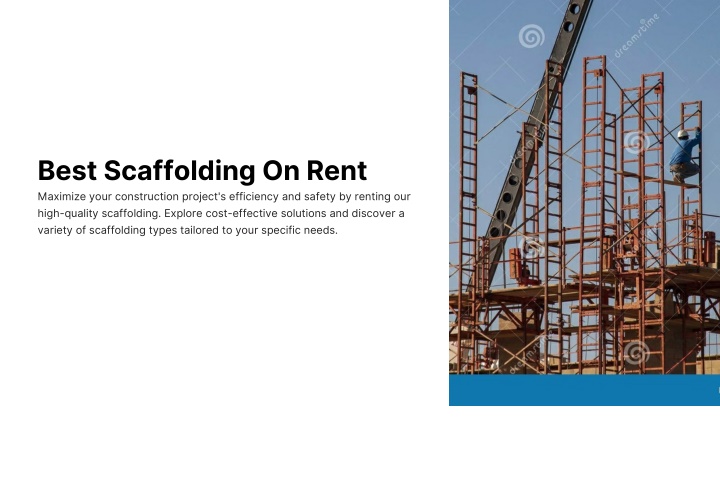 best scaffolding on rent maximize your