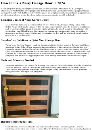 local affordable garage door repair Reseda Explained in Fewer than 140 Character