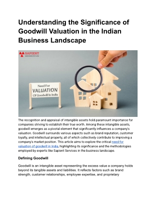 understanding the significance of goodwill