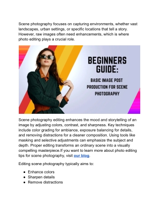 scene photography focuses on capturing
