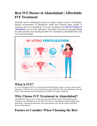 Best IVF Doctor in Ahmedabad