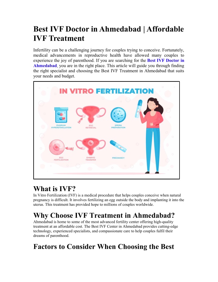 best ivf doctor in ahmedabad affordable