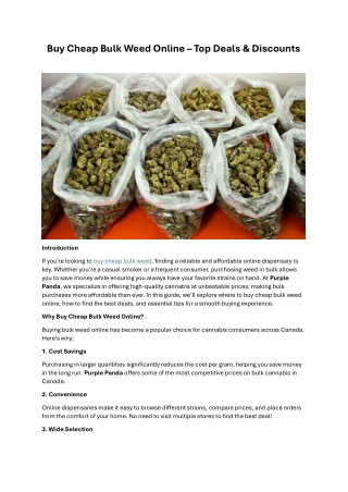 Buy Cheap Bulk Weed Online – Top Deals & Discounts