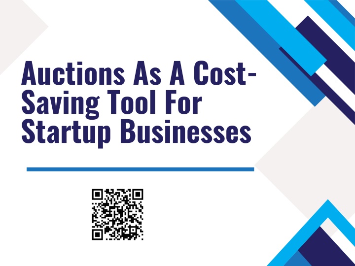 auctions as a cost saving tool for startup