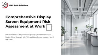 Comprehensive Display Screen Equipment Risk Assessment at Work