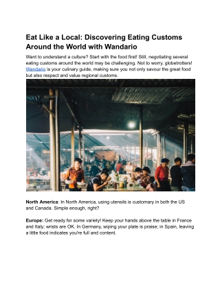 eat like a local discovering eating customs