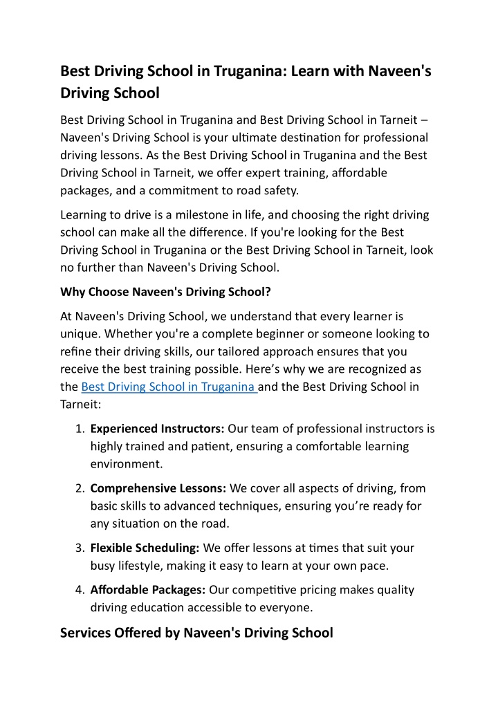 best driving school in truganina learn with