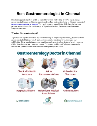 Best Gastroenterologist In Chennai 3